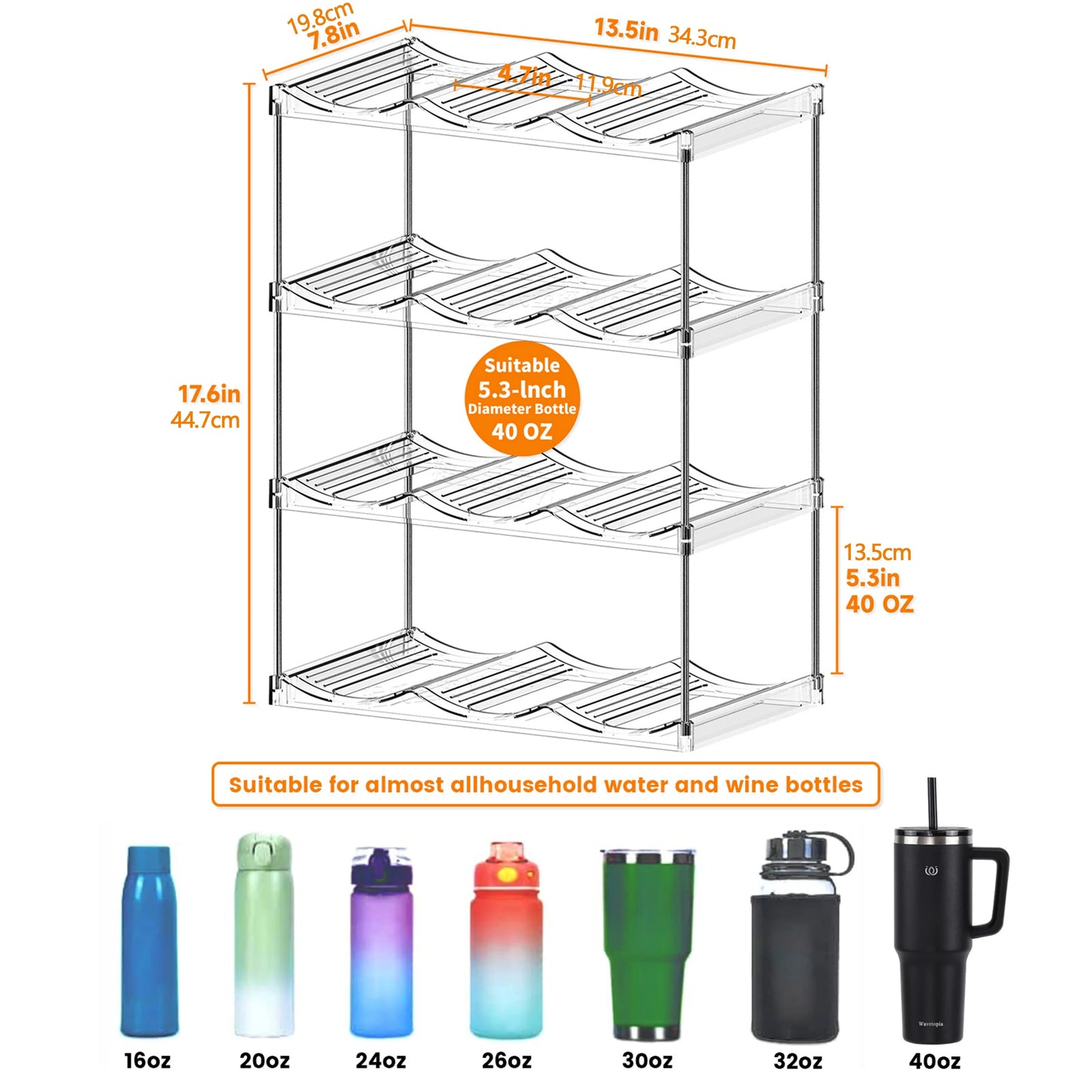 Stackable Water Bottle Organizer