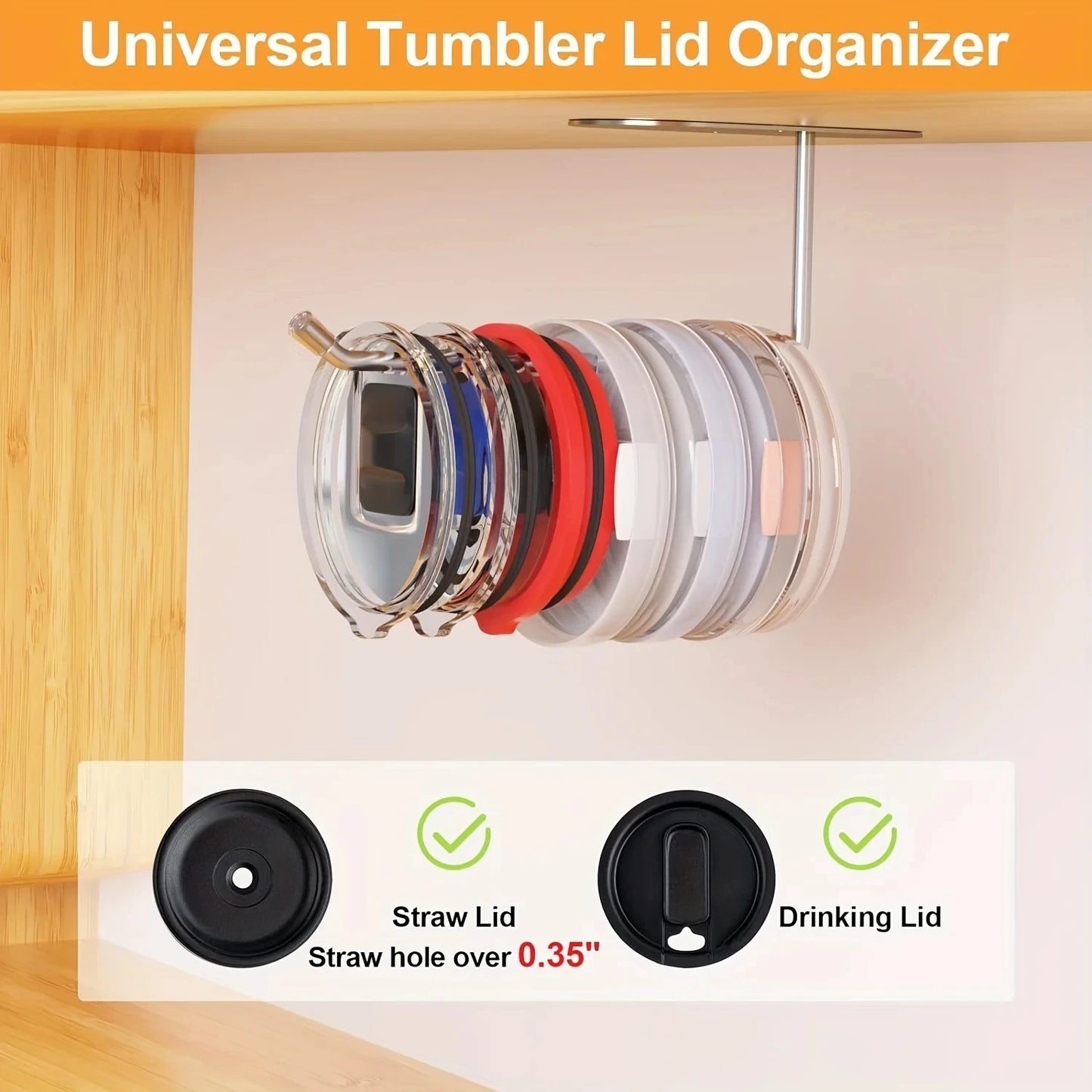 Tumbler Lid Organizer