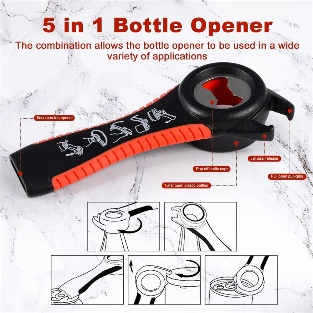 Multifunctional5-in-1Bottle Opener